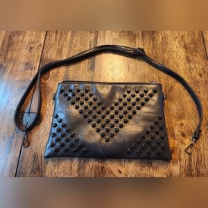 Black Studded Crossbody Bag